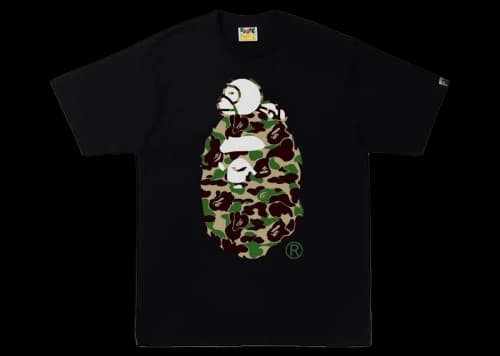 BAPE ABC Camo Milo On Big Ape Tee Black/Green