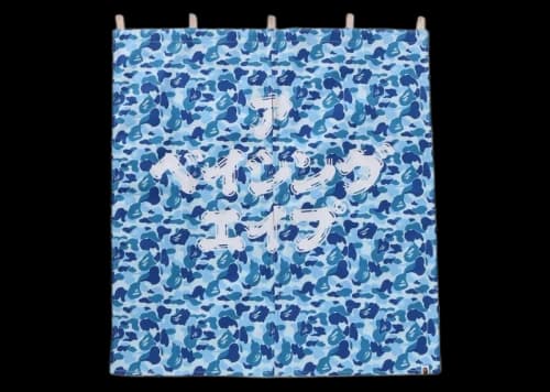 BAPE ABC Camo Noren Curtain Blue