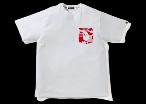 BAPE ABC Camo Pocket Tee White/Pink
