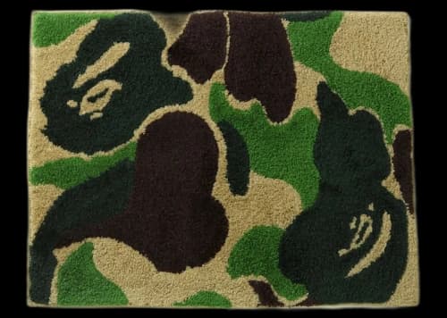 BAPE ABC Camo Rug Small Mat Green
