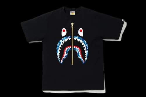 BAPE ABC Camo Shark Tee Black/Blue