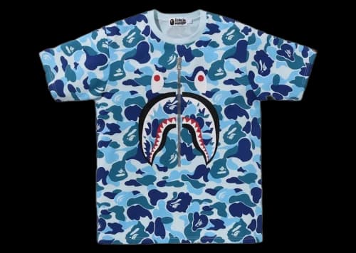 BAPE ABC Camo Shark Tee Blue