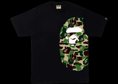 BAPE ABC Camo Side Big Ape Head Tee Black/Green