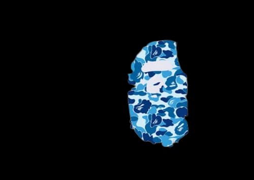 BAPE ABC Camo Side Big Ape Head Tee White/Blue