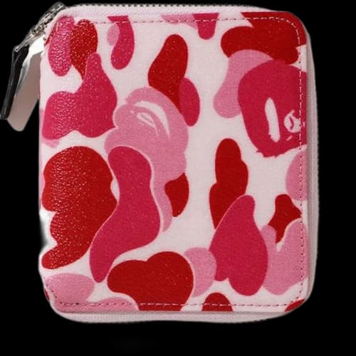 BAPE ABC Canvas (M) Wallet Pink