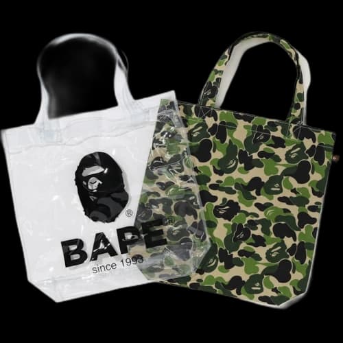 BAPE ABC Clear Tote Bag Green