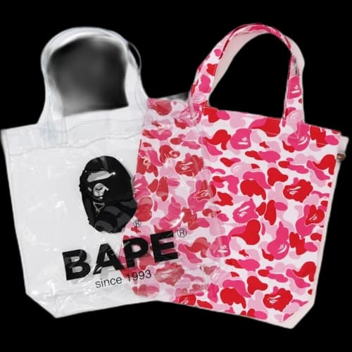 BAPE ABC Clear Tote Bag Pink