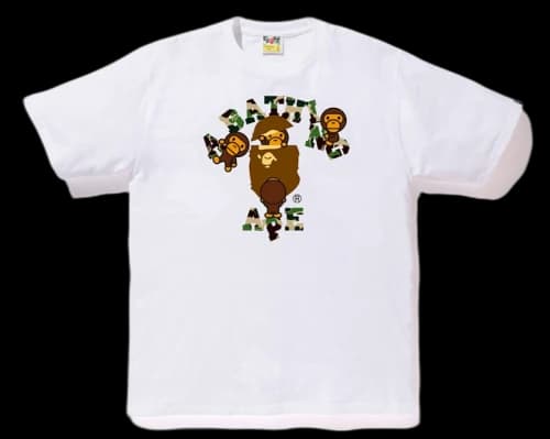 BAPE ABC College Milo Tee White/Green