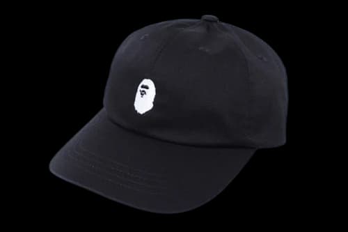 BAPE Ape Head Embroidery Panel Cap Black/White