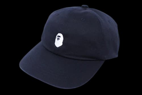 BAPE Ape Head Embroidery Panel Cap Navy/White