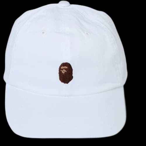 BAPE Ape Head Embroidery Panel Cap White