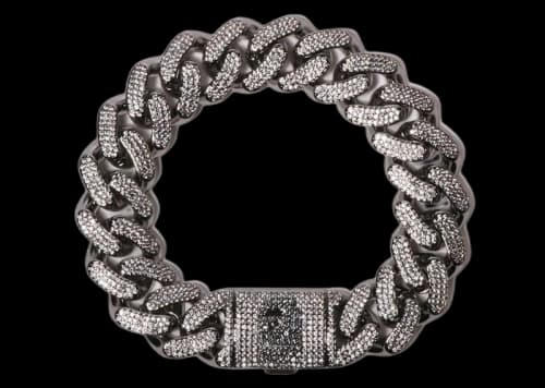 BAPE Ape Head Fat Bracelet Silver