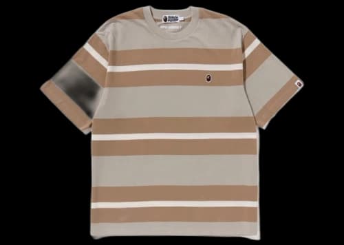BAPE Ape Head One Point Hoop Tee Beige