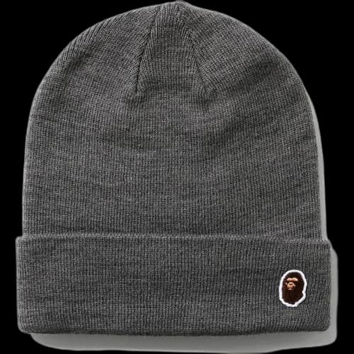 BAPE Ape Head One Point Knit Cap (FW20) Gray