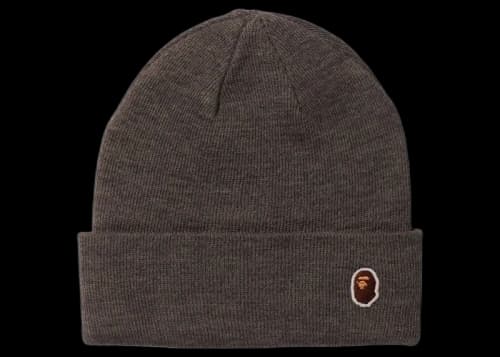 BAPE Ape Head One Point Knit Cap (FW21) Gray