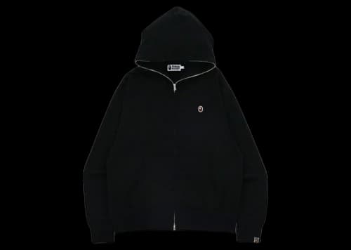 BAPE Ape Head One Point Relaxed Fit Full Zip Hoodie Black
