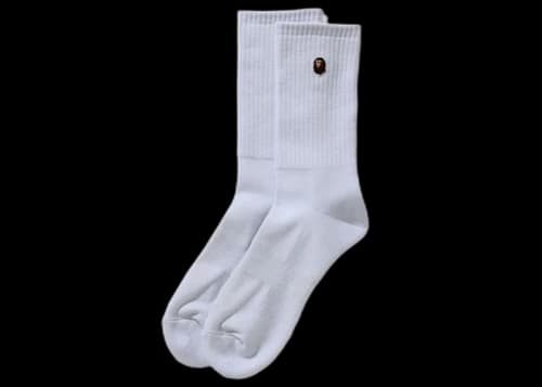 BAPE Ape Head One Point Socks (SS21) White