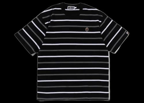BAPE Ape Head One Point Stripe Tee Black