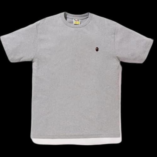 BAPE Ape Head One Point Tee Gray