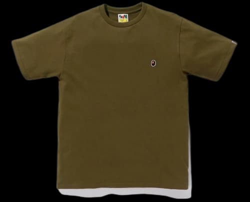 BAPE Ape Head One Point Tee Olive