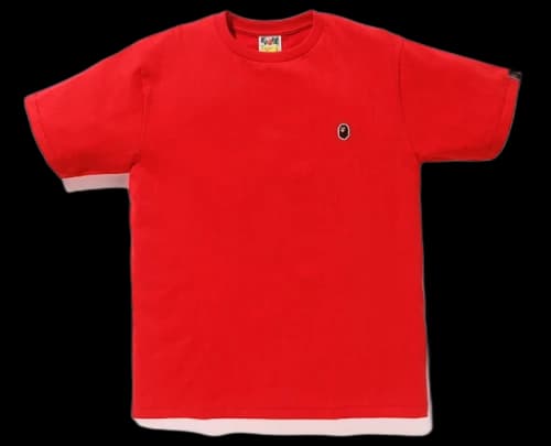 BAPE Ape Head One Point Tee Red