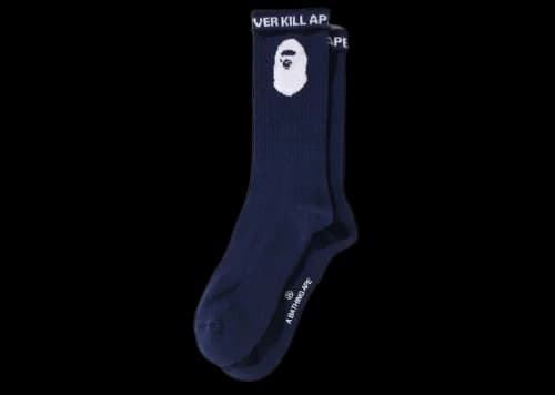 BAPE Ape Head Socks Navy