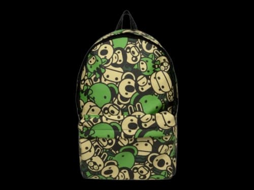 BAPE Baby Milo Faux Leather Large Backpack Apple Green