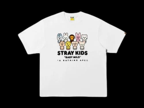 BAPE Baby Milo with Skzoo Family Relaxed Fit Tee (FW25) White