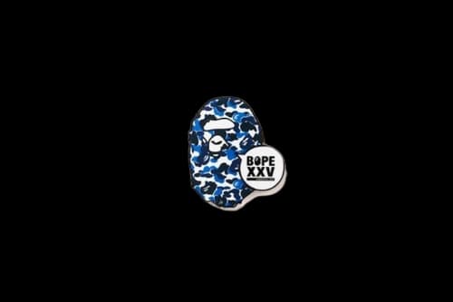 BAPE Bape.Com XXV Ape Head Pintrill Pins White