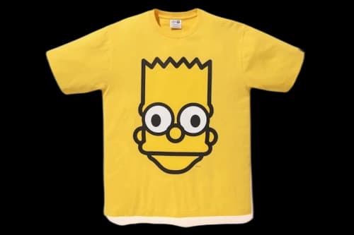 BAPE X The Simpsons Bart Face Tee Yellow