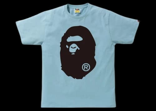 BAPE Bicolor Big Ape Head Tee (FW21) Sax