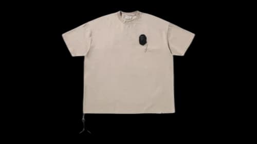 BAPE Black Japanese Patch Washed Tee Beige