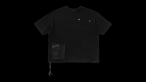BAPE Black Waffle Worker Ropestitch Tee Black
