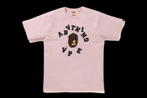 BAPE Broken College Tee Pink