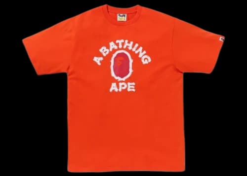 BAPE Brush College Tee Orange