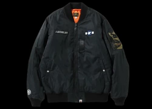 BAPE Busy Shark Loose Fit MA-1 Black