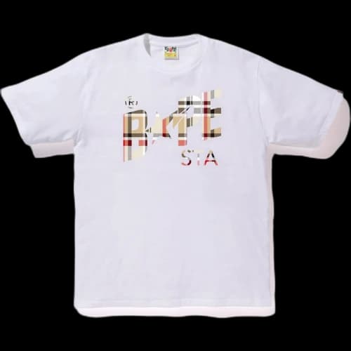 BAPE Check Bapesta Tee White/Beige