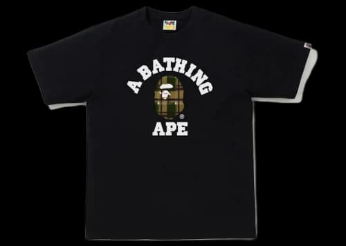 BAPE Check College Tee (FW21) Black/Green