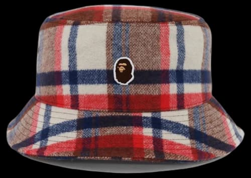BAPE Check Hat Red