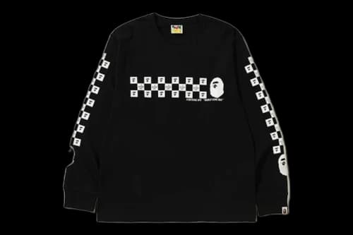 BAPE Checker L/S Tee Black