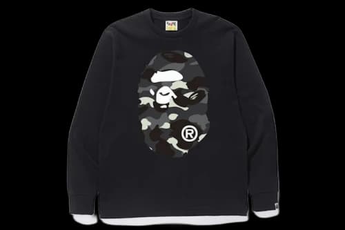 BAPE City Camo Big Ape Head L/S Tee Black
