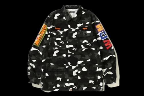 BAPE City Camo Shark Army Shirt Black
