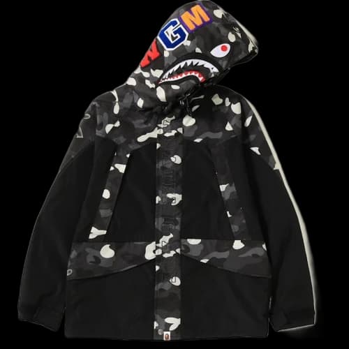 BAPE City Camo Shark Snowboard Jacket Black