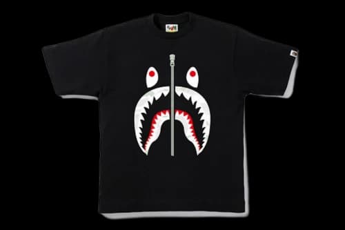BAPE City Camo Shark Tee Black/White