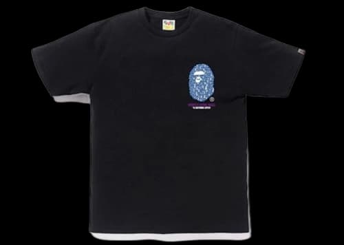 BAPE City Hong Kong Outline Tee Black