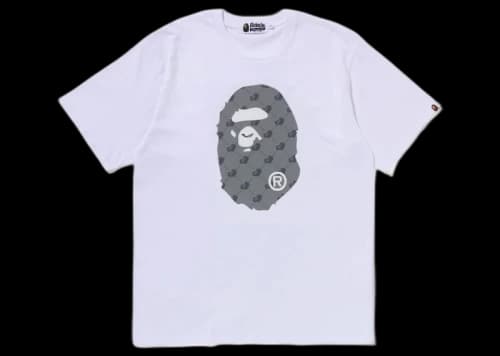 BAPE Cloud Head Monogram Big Ape Head Tee White