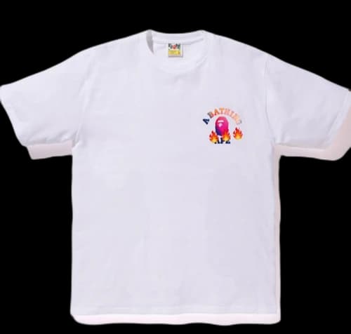 BAPE College Emoji Tee White
