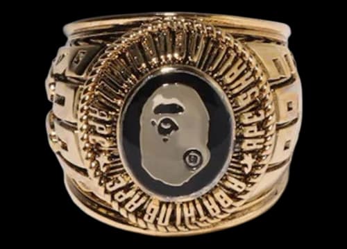BAPE College Ring Gold