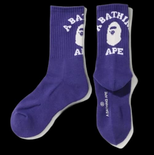 BAPE College Socks (SS20) Purple