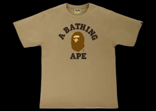 BAPE College Tee (FW21) Beige